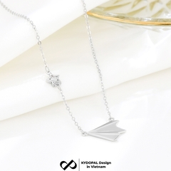 Dây chuyền bạc nữ KYDOPAL mẫu máy bay giấy cá tính trang sức bạc 925 - PAL9C3C23