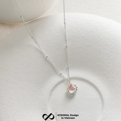 Dây chuyền bạc nữ KYDOPAL vòng cổ cá tính ổ đá cánh hoa tú cầu moonstone trang sức bạc 925 - PAL9C3C33