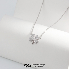 Dây chuyền bạc nữ KYDOPAL cỏ bốn lá cá tính đính đá nhỏ mini nữ tính trang sức bạc 925 - PAL9C3C11