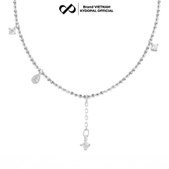 Dây chuyền bạc nữ KYDOPAL cá tính dây hạt lấp lánh mix hạt đá nữ tính trang sức bạc cao cấp - PAL9C3C16