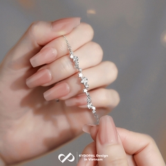 Lắc tay bạc nữ KYDOPAL dải sao đính đá Shining Star nhẹ nhàng sang trọng trang sức 925 - PAL9C8L13