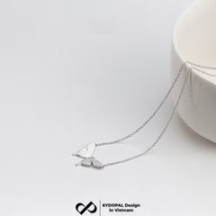 Dây chuyền bạc nữ KYDOPAL hồ điệp cá tính trơn basic trang sức bạc cao cấp - PAL9C3C10