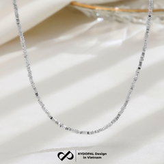 Dây chuyền bạc nữ KYDOPAL vòng cổ cá tính hạt bạc vỡ dây trơn trang sức bạc cao cấp - PAL9C3C57
