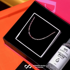 Lắc tay bạc nữ KYDOPAL vòng tay tuamaline hạt đá tròn màu sắc mix hạt bạc vỡ nhẹ nhàng - PAL9C3L24