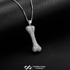 Dây chuyền bạc nữ KYDOPAL vòng cổ cá tính mặt xương đính đá trang sức bạc cao cấp - PAL9C3C68