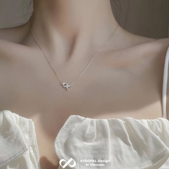 Dây chuyền bạc nữ KYDOPAL mẫu sao đôi cá tính lấp lánh trang sức bạc 925 - PAL9C3C18