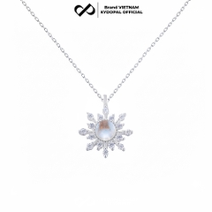 Dây chuyền bạc nữ KYDOPAL vòng cổ mặt trời đá moonstone đổi màu lấp lánh - PAL9C3C48