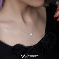 Dây chuyền bạc nữ KYDOPAL cá tính trái tim trơn bóng trang sức bạc 925 - PAL9C3C14
