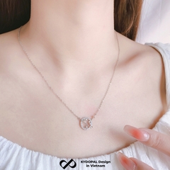Dây chuyền bạc nữ KYDOPAL cá tính mặt trái đất đính đá nữ tính trang sức bạc 925 - PAL9C3C21