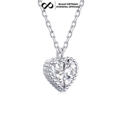 Dây chuyền bạc nữ KYDOPAL mặt trái tim đính đá viền cao cấp trang sức bạc 925 - PAL9C3C12