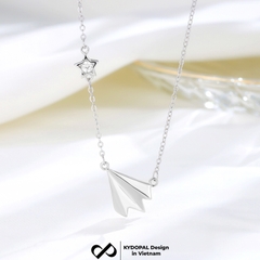 Dây chuyền bạc nữ KYDOPAL mẫu máy bay giấy cá tính trang sức bạc 925 - PAL9C3C23