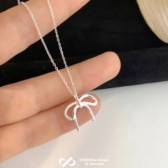 Dây chuyền bạc nữ KYDOPAL nơ cá tính thắt trơn basic trang sức bạc 925 - PAL9C3C15