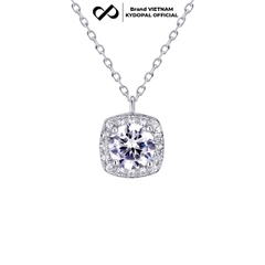 Dây chuyền bạc nữ KYDOPAL mặt vuông cá tính đính đá cao cấp trang sức bạc 925 - PAL9C3C25