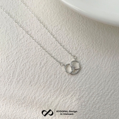 Dây chuyền bạc nữ KYDOPAL mặt trái tim xoắn đá nhỏ cá tính trang sức bạc 925 - PAL9C3C45
