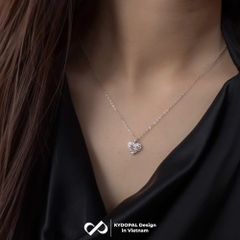 Dây Chuyền Bạc Trái Tim Đá Hồng | PAL9B8C2