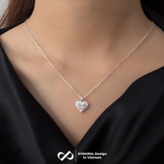 Dây Chuyền Bạc Trái Tim Đá Hồng | PAL9B8C2