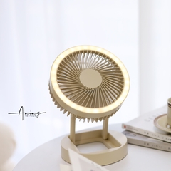 QUẠT TÍCH ĐIỆN MINI TREO TƯỜNG ĐỂ BÀN TÍCH HỢP ĐÈN LED KEHEAL SH-M1