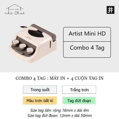 MÁY IN TAG ARTIST MINI HD [ TRẮNG ] + COMBO 4 TAG