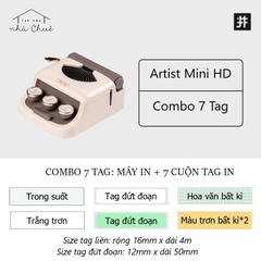 MÁY IN TAG ARTIST MINI HD [ TRẮNG ] + COMBO 7 TAG