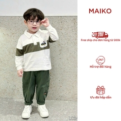 Bộ polo bé trai cotton Police Car LC24B110