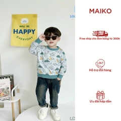 ÁO DÀI TAY BÉ TRAI COTTON DA CÁ THỂ THAO LCA009
