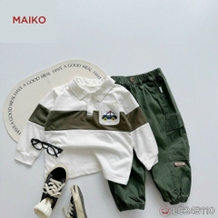 Bộ polo bé trai cotton Police Car LC24B110