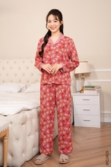 Bộ lanh nữ quần dài áo dài tay B10.5161