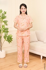 BỘ COTTON RAYON NỮ ÁO CỘC QUẦN DÀI B48.5133