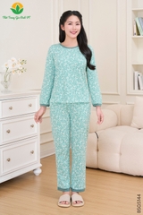 Bộ dệt kim trung niên quần dài áo dài tay B50.5144.