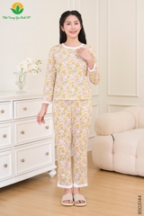 Bộ dệt kim trung niên quần dài áo dài tay B50.5144.