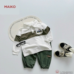 Bộ polo bé trai cotton Police Car LC24B110