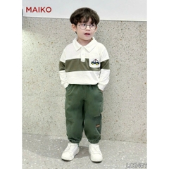 Bộ polo bé trai cotton Police Car LC24B110