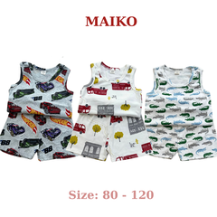 Bộ cotton 3 lỗ họa tiết Bé Trai BLBT2025