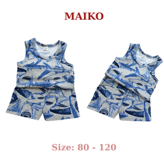 Bộ cotton 3 lỗ họa tiết Bé Trai BLBT2025