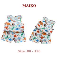 Bộ cotton 3 lỗ họa tiết Bé Trai BLBT2025