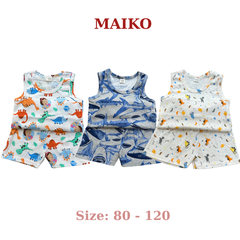 Bộ cotton 3 lỗ họa tiết Bé Trai BLBT2025