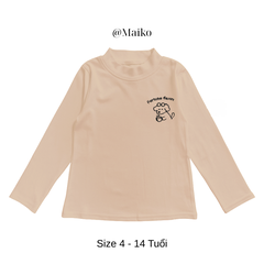 Áo dài tay cổ 3p zip A3P2025 bé trai 4-14Y