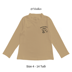 Áo dài tay cổ 3p zip A3P2025 bé trai 4-14Y