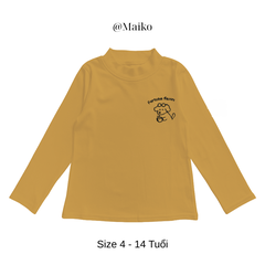 Áo dài tay cổ 3p zip A3P2025 bé trai 4-14Y