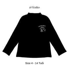 Áo dài tay cổ 3p zip A3P2025 bé trai 4-14Y