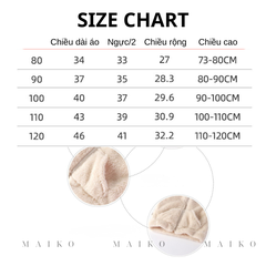 Áo gile lông túi chéo Bé trai / Bé gái size 80-120