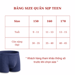 [ƯU ĐÃI]  Sịp đùi Teen Bé Trai BT524 (30 - 45KG)