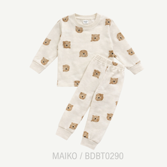 BỘ COTTON DÀI TAY IN TRÀN BÉ TRAI 1-5Y