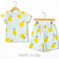 BỘ COTTON CỘC TAY IN TRÀN BÉ GÁI 1-5Y