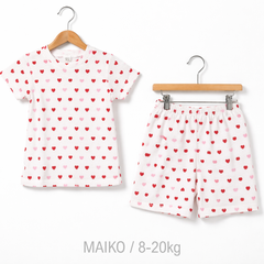 BỘ COTTON CỘC TAY IN TRÀN BÉ GÁI 1-5Y