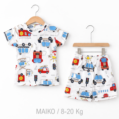 BỘ COTTON CỘC TAY BÉ TRAI 1-5Y