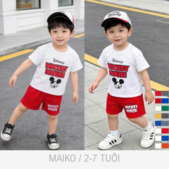 BỘ CỘC TAY COTTON IN HỌA TIẾT BÉ TRAI 2-7 TUỔI