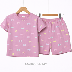 BỘ CỘC TAY COTTON 4 CHIỀU IN TRÀN BÉ GÁI 4-14 TUỔI 