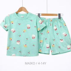 BỘ CỘC TAY COTTON 4 CHIỀU IN TRÀN BÉ GÁI 4-14 TUỔI 