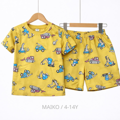 BỘ CỘC TAY COTTON 4 CHIỀU IN TRÀN BÉ TRAI 4-14 TUỔI